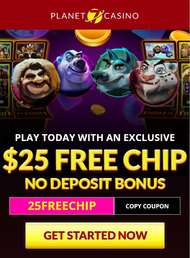 $25 Free No Deposit Bonus at US Online Casino Planet 7