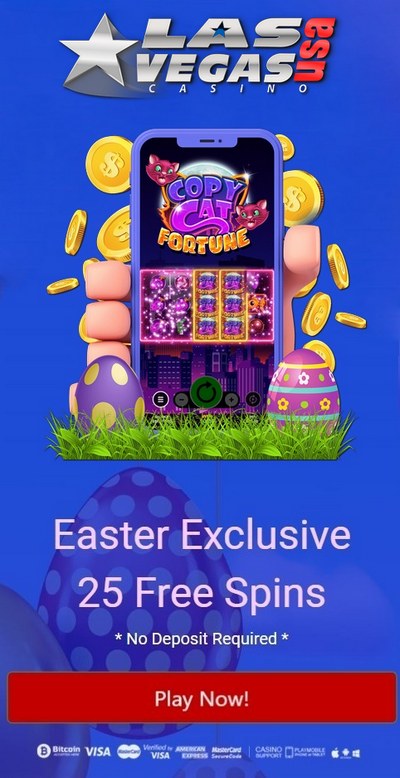 25 Free Spins - Exclusive Bonus at Las Vegas USA Casino