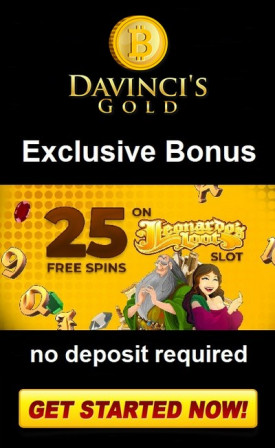 25 Free Spins for US Players at Da Vinci's Gold Casino