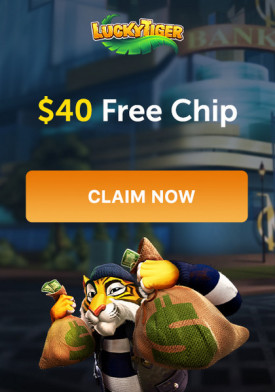 $40 Free Chip No Deposit Bonus at USA Casino Lucky Tiger