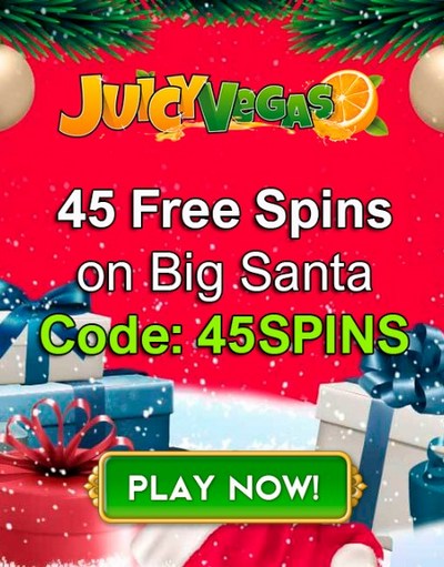 45 Free Spins No Deposit Code at US Casino Juicy Vegas