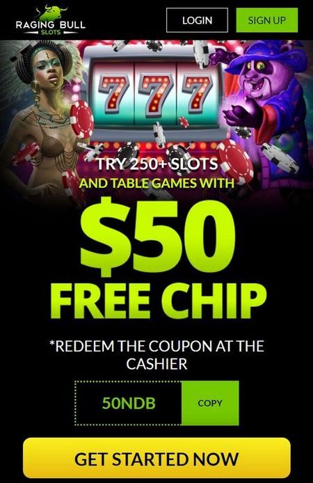 No Deposit Bonus at Raging Bull Slots Casino: $50 Free Chip