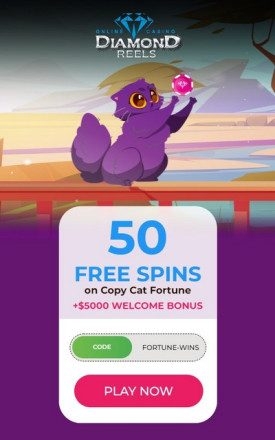 50 Free Spins No Deposit Bonus at Diamond Reels Casino