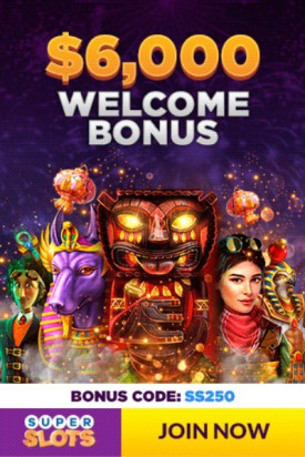 Up to $6000 Welcome Bonus at Super Slots Casino