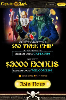 No Deposit Bonus at Captain Jack Casino: 50 Free Chip