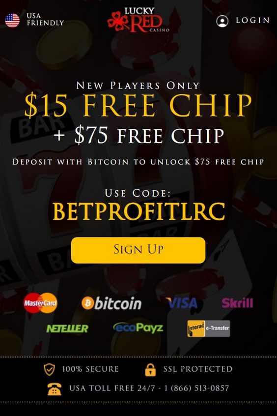 No Deposit Bonus at US Online Casino Lucky Red: $15 Free Chip