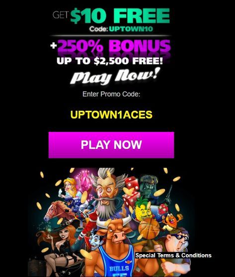 No Deposit Bonus at Uptown Aces Casino - $10 FREE