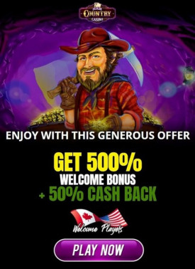 Welcome Bonus at US Online Casino High Country 500% Up To $2500