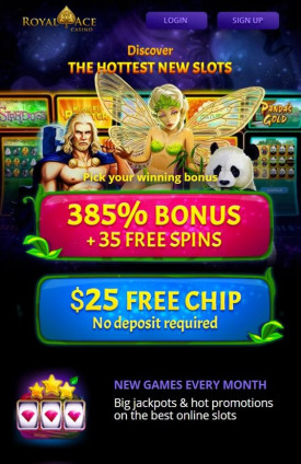 Welcome Bonus at Royal Ace Casino: 250% + 35 Free Spins