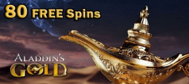 80 Free Spins for Players US at Aladdins Gold Casino