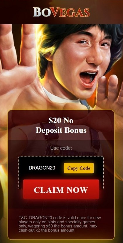 $20 No Deposit Free Chip for US players at BoVegas Casino
