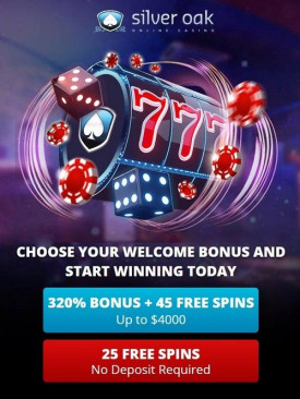 25 Free Spins No Deposit Bonus for US Players at Silver Oak Casino
