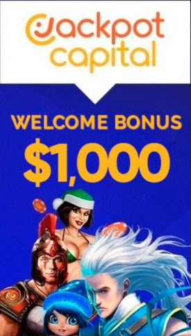  $1000 + 100 FS Welcome Bonus at Jackpot Capital Casino