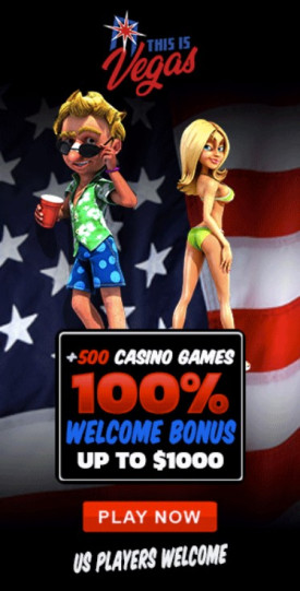 Welcome Bonus at This Is Vegas Casino: 100% + 999 FS