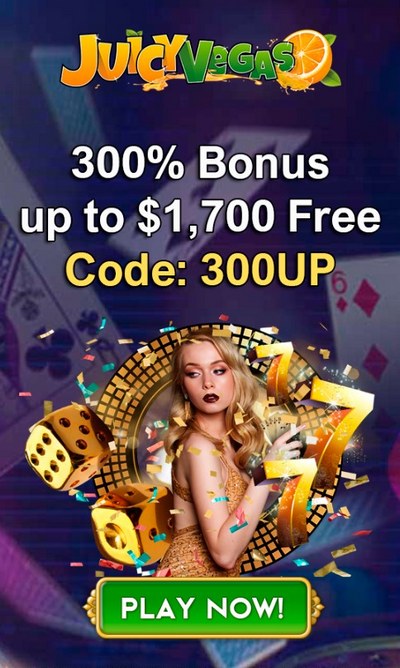 Welcome Bonus at Juicy Vegas Casino: 300% Up To $1700
